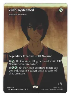 Zuko, Redeemed (Borderless) MTG Avatar (TLE) 0052 Make Offer See Pics - Image 1