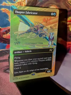 Thopter Fabricator #522 (Borderless) (First-Place Foil) Aetherdrift & Regular - Image 3