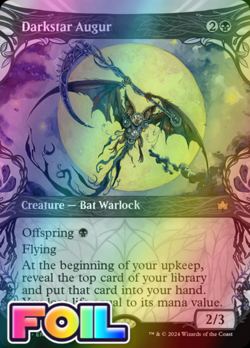 x1 Darkstar Augur BLB Bloomburrow MTG 311 FOIL SHOWCASE RARE M/NM 1x - Image 1