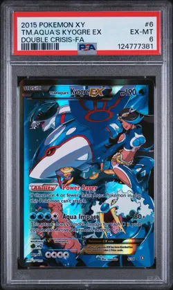 Pokemon TCG Team Aqua's Kyogre-EX 6/34 Double Crisis PSA 6 - Image 1