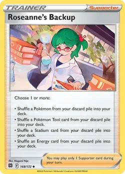 Roseanne's Backup 148/172 LP-Lightly Played Pokemon TCG - Image 1