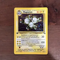 Magneton - 11/62 Fossil 1st Edition Holo Rare Pokemon - NM/LP - Image 1