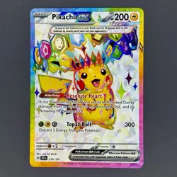 Pokemon TCG Surging Sparks Pikachu EX 219/191 Full Art Ultra Rare NM Pack Fresh - Image 2