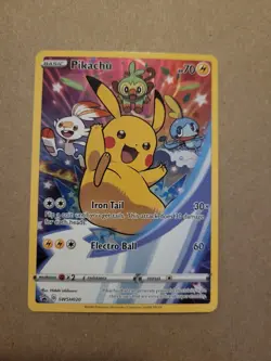 Pokemon TCG Pikachu SWSH020 Sword & Shield (2020) Black Star Promo Full Art - Image 1