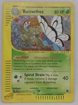 Pokemon TCG Butterfree 5/165 Holo Expedition Set LP To MP - Image 1