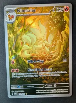Ninetales 199/197 S&V Obsidian Flames Holo Illustration Rare Pokemon TCG NM - Image 1
