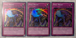 Yu-Gi-Oh! Soul Drain (x3), Super Rare, Unlimited, AP04-EN013, NM - Image 1