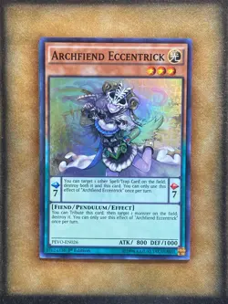 Yugioh Archfiend Eccentrick PEVO-EN926 Super Rare 1st Ed LP - Image 1