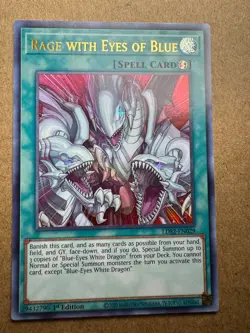 Rage with Eyes of Blue (Gold) LDS2-EN029 1st Edition Yugioh - Image 1