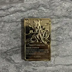 1999 Burger King Limited Edition Pokemon Trading Card 23K Gold Plated Mewtwo - Image 2