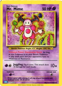 Mr. Mime Classic Collection Trading Card Game Classic 013/034 NM - Image 1