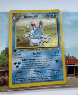 Title Azumarill NEO-GENESIS 1st Edition 2/111 Rare Holo Pokemon Card TCG MINT - Image 1