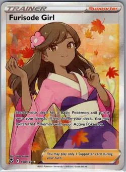 Furisode Girl 190/195 SWSH12: Silver Tempest - Pokemon Card - NM - Image 1