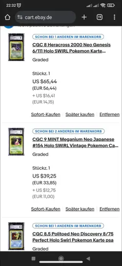 Reserved - Lot of 3 Graded Cards - Image 1