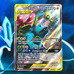 Celebi & Venusaur GX - SM167 - Full Art Promo Black Star Rare Pokemon Card - NM - Image 1