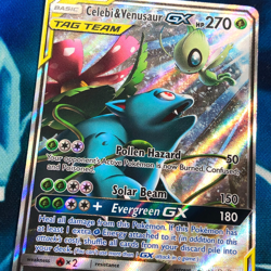 Celebi & Venusaur GX - SM167 - Full Art Promo Black Star Rare Pokemon Card - NM - Image 2