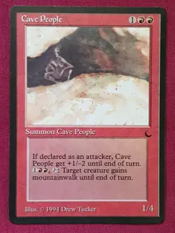 Magic The Gathering THE DARK CAVE PEOPLE red card MTG - Image 1