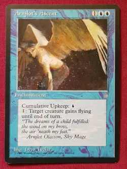 Magic The Gathering ICE AGE ARNJLOT'S ASCENT blue card MTG - Image 1