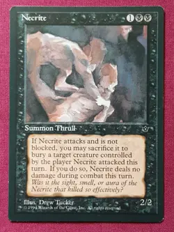 Magic The Gathering FALLEN EMPIRES NECRITE TUCKER black card MTG - Image 1