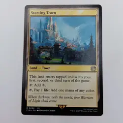 Starting Town MTG Rare Magic: The Gathering Final Fantasy Land Town FF1 One - Image 1