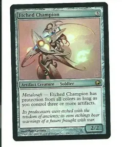 MTG SkeenAB Etched Champion FOIL from Scars of Mirrodin. NM. - Image 1