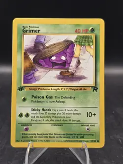 Pokemon TCG Grimer 57/82 1st Edition Team Rocket Regular Common NM - Image 1