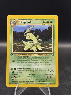 Pokemon TCG Bayleef 29/111 1st Edition Neo Genesis Regular Uncommon LP - Image 1