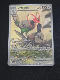Unfezant 150/086 Sv: Black Bolt Illustration Rare Holo Pokemon TCG Near Mint - Image 1