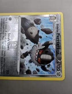 Galarian Perrserker 113/185 - Pokemon TCG - Vivid Voltage - Misprint CRIMPED - Image 3
