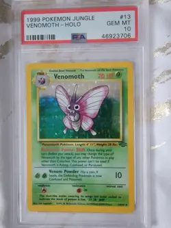 Pokemon Jungle 1999 Venomoth Holo #13 PSA 10 - Image 1