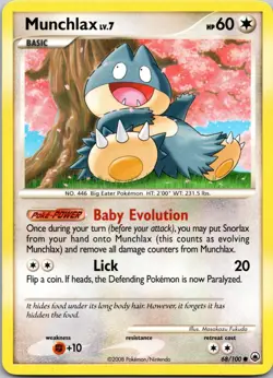 Munchlax 68/100 Common Majestic Dawn NM Pokemon TCG - Image 1