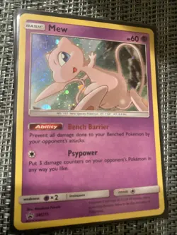 Mew SM215 Sun & Moon [2019] Cosmos Holo Rare Black Star Promo Pokemon TCG LP - Image 1