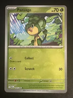 Pansage 004/086 Pokemon Black Bolt Master Ball Reverse Holo NM - Image 1