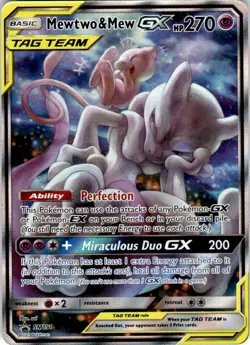 2019 Pokemon Black Star Promo Holo NM-MT Mewtwo & Mew-GX Basic/Promo #SM191 - Image 1