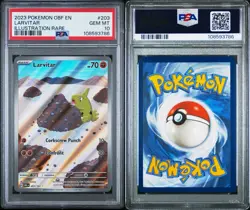 2023 POKEMON OBF EN-OBSIDIAN FLAMES | ILLUSTRATION RARE LARVITAR 203 PSA 10 - Image 2