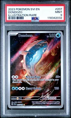 Pokemon TCG Dondozo Scarlet & Violet Base Set Illustration Rare PSA 9 - Image 1