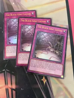 YUGIOH - THE BLACK GOAT LAUGHS X3 - ULTRA RARE - CH01 - NM - 1ST ED - Image 1
