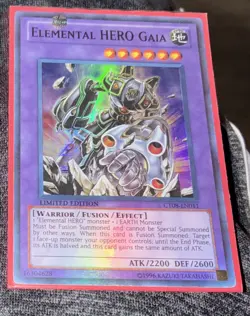 Yugioh Elemental HERO Gaia CT08-EN011 Super Rare Limited Edition NM - Image 1