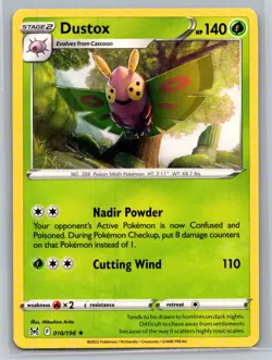 Dustox #010/196 SWSH11: Lost Origin Rare - Pokemon Cards F43 - Image 1