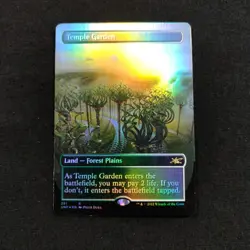 Temple Garden (Borderless) Unfinity Mtg Foil Rare TCG Card Lightly Played - Image 1