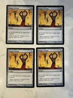 Magic the Gathering MTG Puppet Strings Play Set Of 4 Cards - Image 1