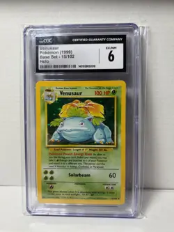 Venusaur Pokemon 1999 Base Set 015/102 Holo CGC 6 Trading Card - Image 1