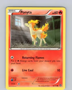 Pokemon TCG Ponyta XY Steam Siege 16/114 Regular Common Card LP-NM - Image 1
