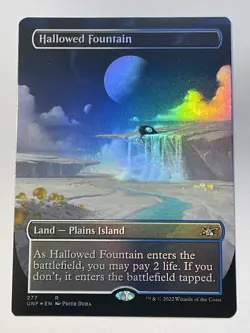 MTG Hallowed Fountain Foil NM (Borderless) Unfinity Foil Magic The Gathering - Image 1