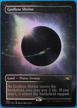 Godless Shrine (282 Borderless) FOIL Unfinity NM (507957) ABUGames - Image 1