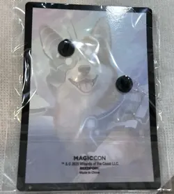 MagicCon Atlanta EXCLUSIVE PIN - ARTIFACT CREATURE - DOG Chrome Companion NEW - Image 2