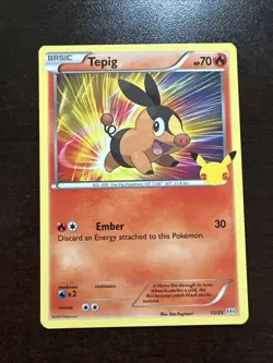 Tepig 13/25 Non-holo NM Pokemon TCG McDonald’s 25th Anniversary Celebrations - Image 1
