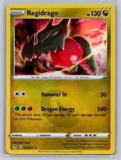 Regidrago #124/203 SWSH07: Evolving Skies Holo Rare - Pokemon Cards E42 - Image 1