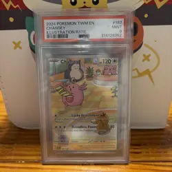 2024 Pokemon Twilight Masquerade Chansey Illustration Rare #187 PSA 9 - Image 1