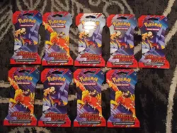 Pokemon Tcg Destined Rivals Sleeved Booster Packs ( Lot Of 9 Packs ) - Image 1